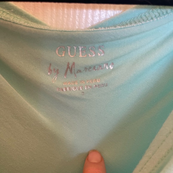 Guess by Marciano, size small, off the shoulder teal blue top - Picture 2 of 6